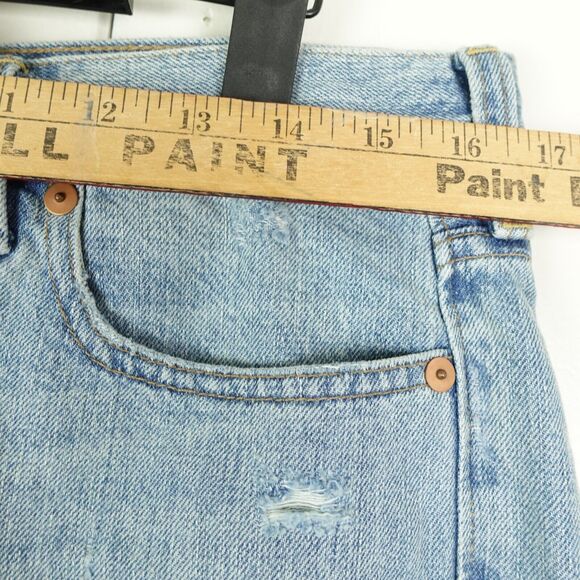 Madewell Denim Jean Shorts Womens Size 28 Distressed Rolled Cut Off Hem - Picture 6 of 14